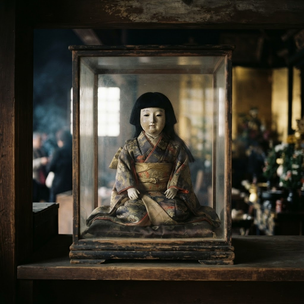 Okiku Doll — Real Human Hair, Not Living Growth